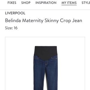 Ankle crop maternity jeans